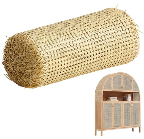 Vllentin Sangle de rotin cannage,Rouleau de Sangle Cannage en Rotin,Cannage Rouleau pour Meuble,Sangle de Canne Pré-tissée,Rouleau de Toile Tissu Tressée en Rotin Matériau,pour Chaise,Meuble