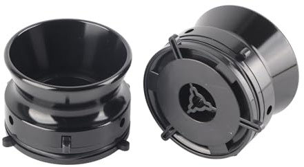 Nab-Hub-Adapter, 10-Zoll-Öffner, 1 Paar, polierte Aluminiumlegierung, universelle Ladevorrichtung für Tonbandgeräte von Studer ReVox Akai Teac (Schwarz)