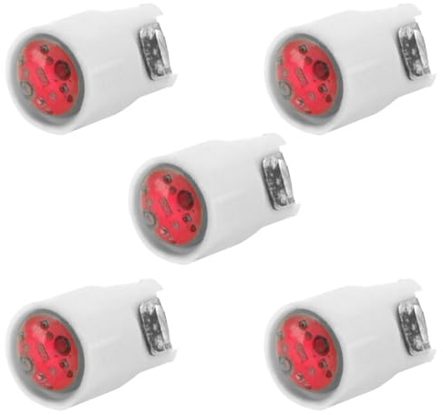 Heschen Lampada LED da 220 V, solo per LA128, interruttore a pulsante 16 mm, 1NO 1NC, 5 pin, 5 pezzi