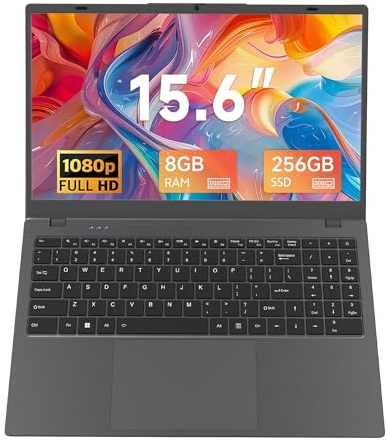 TRHRO Laptop Computer 15.6 inch - Laptops with Pentium Processor Up to 3.4GHz, 8GB RAM 256GB SSD, FHD IPS Screen, Long Battery Life, USB 3.2, Type-C, BT 5.2, WiFi 5, PC Laptop for Business and School