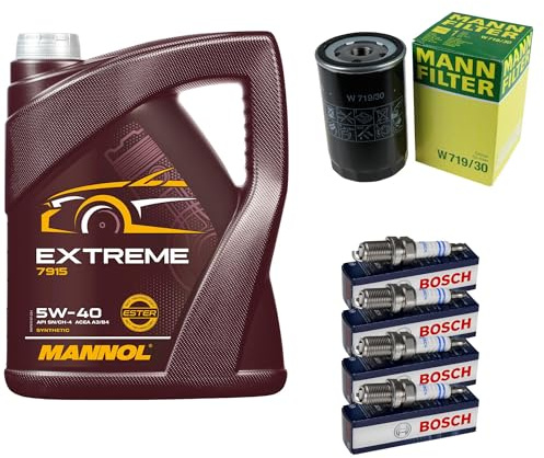 EISENFELS Inspektionspaket enthält 5 L Motoröl Extreme 5W-40 Ölfilter Zündkerze für Golf V 1K1 1.6 5M1 521 5K1