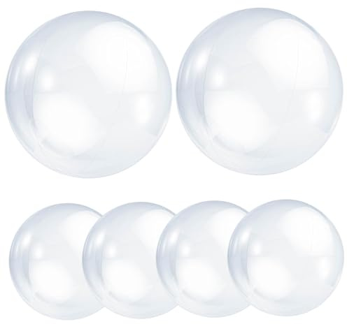 Ballons de plage transparents 6 pièces 16 gonflables en PVC, ballon de piscine Transparent, cadeaux fête d'été