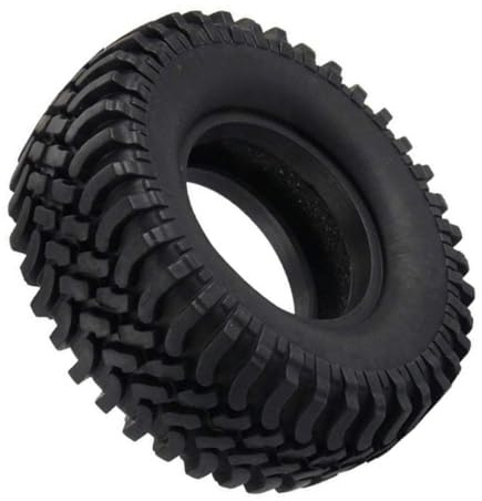 JUMPLAWN Modellauto Reifen 100mm aus Gummi, Schwarz, 1 Stück, Offroad