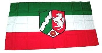 Fahne Stockflagge Nordrhein-Westfalen NRW 30 x 45 cm