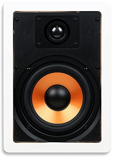 Micca M-6S Altavoz de 2 vías para empotrar en Pared, Recorte de 18,5 x 27,2 cm, Cine y Audio en Toda la Vivienda, Interior o Exterior Cubierto, woofer de 16,5 cm, Agudos de 2,5 cm, Blanco, pintable