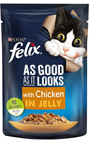 Felix As Good As It Looks Cat Pouches Chicken In Jelly 100g (20 Pouches)