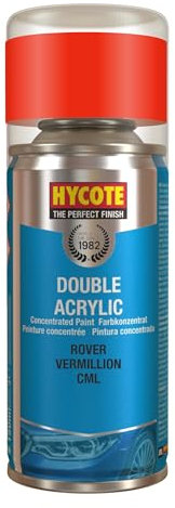 Hycote Double Acrylic Aerosol Car Spray Paint, Rover - Vermillion, 150 ml