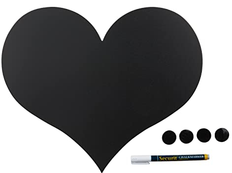 Securit FB-Heart Kreidetafel maximal 30 x 50 cm