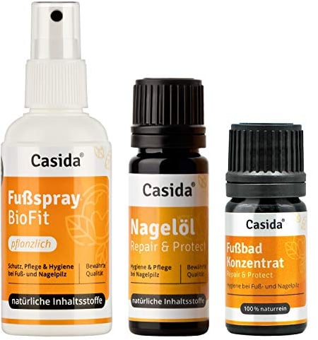 Casida – Repair & Protect Fußpflege Set – Schutz, Pflege und Hygiene der Füße und Nägel – Anti-Geruch – Apothekenqualität aus Deutschland