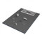 Desineo Doccia Vassoio 90x90x3cm Pronto per affiancare con sifone + griglia Flusso lineare in Acciaio Inox