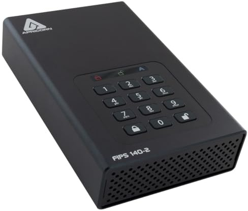 Apricorn 8TB Aegis Desktop Padlock FIPS 140-2 Validated 256-Bit Encrypted Hard Drive (ADT-3PL256F-8000)