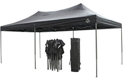 All Seasons Gazebos 3x6 Fully Waterproof Pop up Gazebo With Accessories - Black