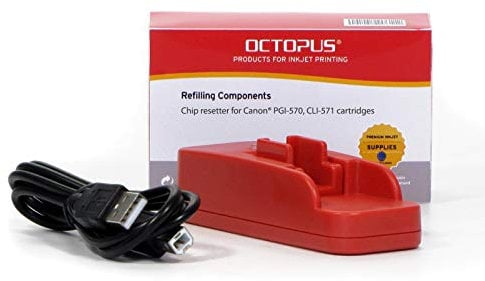 Octopus Chipresetter kompatibel für Canon PGI-570 und Canon CLI-571 Tintenpatronen für endlos viele Resets (kein OEM) für Canon und weitere