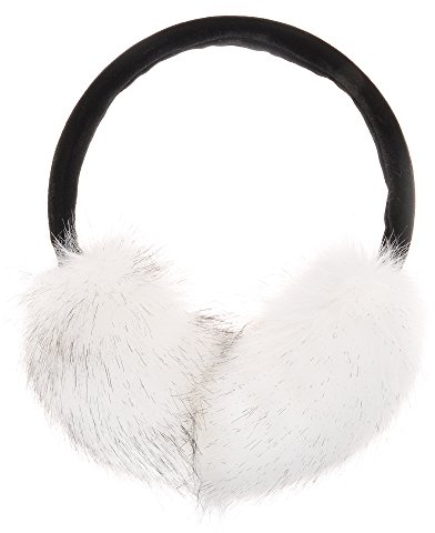 ZLYC Klassischer Damen Kinder Mädchen Verstellbarer Winter Ohrenschützer Ohrenwärmer mit Molton-Haarreifen, Weiß, Einheitsgröße