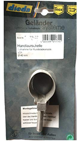 Handlaufschelle für Rundstabkonsole V2AArt.Nr. 3285483 - Aufnahme für Rundstabkonsole V2A D 40 cm - dieda -