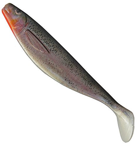 Balzer Shirasu Photo Print Shad 3D - Gummifisch zum Spinnfischen auf Hechte & Zander, Gummiköder, Softbait, Hechtköder, Gummishad, Länge/Gewicht:6cm / 4g, Farbe:Regenbogenforelle