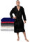 Bathrobe Men & Women 100% Cotton OEKO-TEX® Certified - S Dark Grey - Premium Dressing Gown Mens Absorbent Towelling with Hood, 2 Pockets, Belt