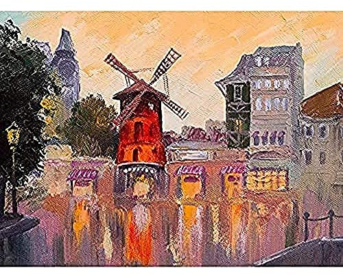 Fine Art Prints Moulin Rouge Malerei Kunstdruck Leinwand Premium Wanddekoration Poster, 40,6 x 30,5 cm