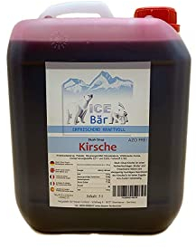 ICE BÄR Slush Sirup 12 fruchtige Sorten 5 Liter Konzentrat | Geschmack Kirsche | Slushy Maker Ice für Eis Maschine zum Selbermachen Getränkesirup