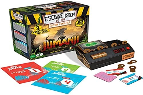 ESCAPE ROOM - Le Jeu - Edition Familiale JUMANJI de 3 aventures différentes en français.