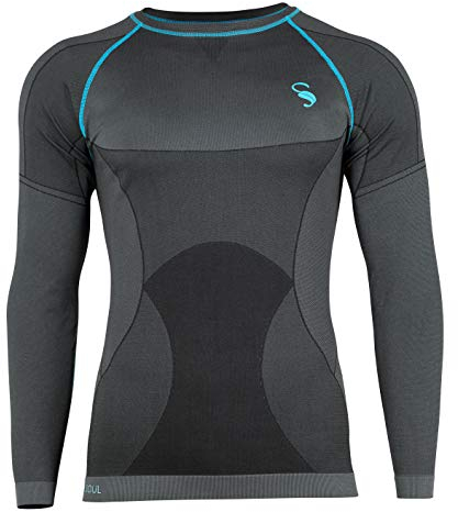 Base Layer Seamless Funktionswäsche, Sport- & Skiunterwäsche, Langarm Shirt, Gr. L/XL
