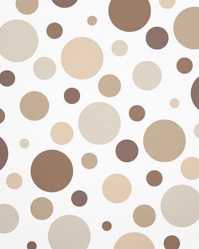 WANDfee Wandtattoo Punkte I beige braun I Wandsticker Wandaufkleber Wanddeko für Kinderzimmer Babyzimmer Mädchen Junge