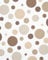 WANDfee Wandtattoo Punkte I beige braun I Wandsticker Wandaufkleber Wanddeko für Kinderzimmer Babyzimmer Mädchen Junge