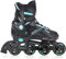 Raven Pulse Inline Skates Inliner für Kinder und Erwachsene OPTIONAL 2in1 mit Schlittschuhen verstellbar (Black/Cyan ohne Kufen, 40-43 (25,5-28cm))