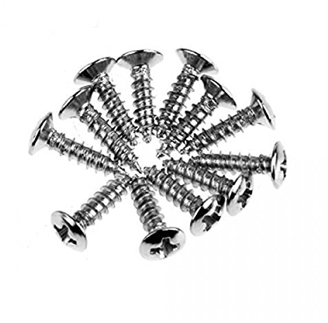 Senmubery 36 Stk. Pickguard Schrauben fuer Style Gitarre passt Telecaster, Stratocaster Silber