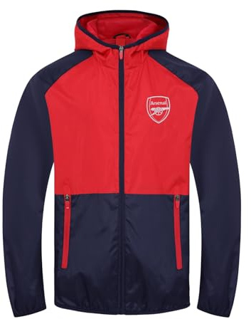Arsenal FC Official Gift Mens Shower Jacket Windbreaker Navy Red 3XL