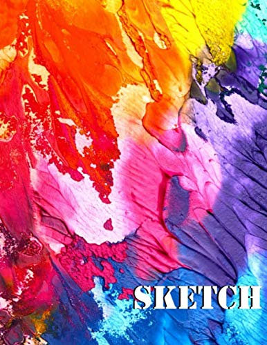 Sketch: Large Sized Notebook with Blank Paper for Sketching, Drawing, Coloring and Doodles- Fingerpaint
