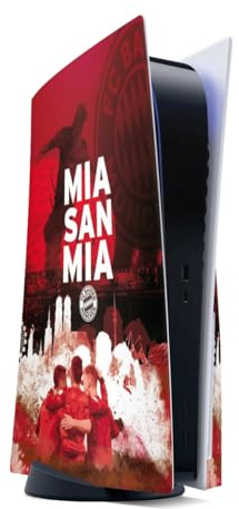 DeinDesign Skin kompatibel mit Sony Playstation 5 Disc Edition Folie Sticker FCB Mia San Mia FC Bayern München