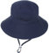 Malaxlx Unisex Baby Sonnenhut Blau Fischerhut Kleinkind Sommerhut Breiter Krempe Strandhut für 6-24 Monate Mädchen Jungen