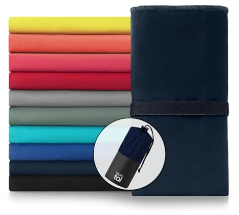 Blumtal asciugamano microfibra 80x40 cm in set da 2 - asciugamano palestra microfibra asciugatura rapida - telo palestra microfibra - asciugamani palestra - asciugamani microfibra palestra - blu navy