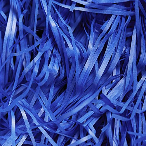 500g Geschreddertes Papier Dunkelblau, Papier Füllmaterial für Pakete, Weiches Geschenk Füllmaterial für Geschenkbox/Körbe und Karton, Bieten Guten Schutz und Dekoration für Geschenke
