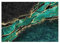 WallArena - Vlies Fototapete Marmor Grün Gold Schwarz Marmoroptik Steinoptik 312x219 cm - Fototapeten - Tapeten - für Wohnzimmer Schlafzimmer - Vliestapete Wandtapete Tapete 3D Effekt- inkl. Kleister