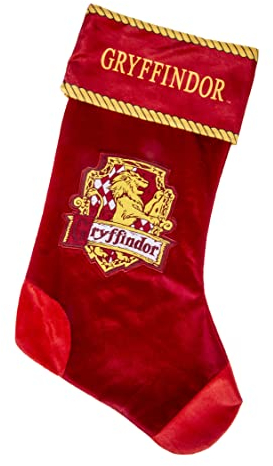 Merchoid Harry Potter: Gryffindor Weihnachtsstrumpf – großes Hogwarts Haus Weihnachtsstrumpf-Dekoration / Weihnachtsschmuck / Geschenkbeutel