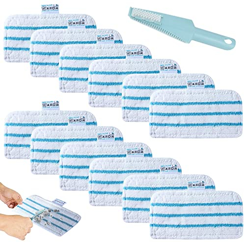 12 Pezzi Panni per Black Steam Mop Decker Scopa a Vapore, Ricambi Panno Microfibra Compatibili per FSMH1321JMD FSM1616 FSM1500 FSM1600 FSM1610 FSM1620 FSM1630, FSM1605 FSM1615 FSM1621 FSMP20