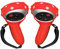 TNP Controller Grips for Oculus Quest 2 / Meta Quest 2 Knuckle Strap Red VR Touch Controller Hand Grip Cover Protector Sleeve with Anti-Throw Adjustable Straps