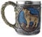Stainless Steel Wolf Mug - Resin 3D Stereoscopic Retro Wolves Cup, Coffee Mug, Halloween Beer Mug, Wolf Decor & Gifts for Men