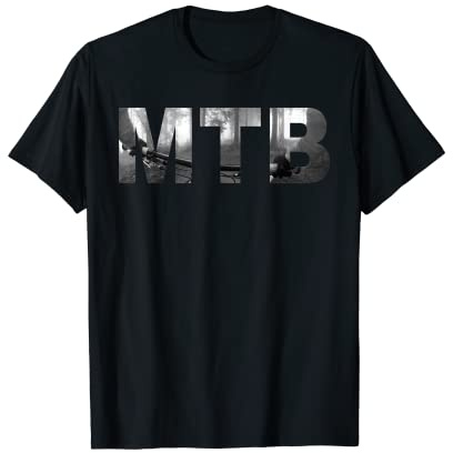 Mountainbike T Shirt MTB Text mit Mountainbike Bild T-Shirt