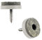 casaly - 48x Filzgleiter mit Schrauben - weiß - Ø 22 mm - Stuhlgleiter, schraubbar, Bodenschutz, Möbelgleiter, rund, Edelstahl