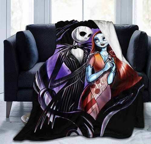 Ankeyoo Vankie Nightmare Before Christmas Ultraweiche Überwurfdecke, 152,4 x 203,2 cm, Flanell-Fleece, für alle Jahreszeiten, leicht, für Wohnzimmer/Schlafzimmer