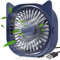 Hianjoo USB Ventilator Leise, Mini Ventilator Klein Tischventilator, Desk Fan mit 3 Geschwindigkeiten 360° Drehung, USB Lüfter für Büro, Zuhause und Schlafzimmer - Blau