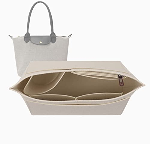 Handtaschen-Organizer-Einsatz für Le Pliage Neo Handtaschen, hochwertiger Filz-Organizer, Khaki, Medium