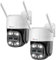 ctronics 6X Zoom Ibrido Telecamera Wi-Fi Esterno con Doppio Obiettivo Kit da 2, PTZ Tracciamento Zoom Automatico Videocamera Sorveglianza, Rilevamento Umano Visione Notturna a Colori Audio 2 Vie IP66