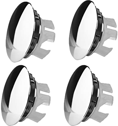 4 Stück Überlauf Abdeckung, Metall Waschbecken Überlauf Abdeckung,Anti-Aging Rostschutz Spülbecken Überlauf Abdeckung, für 22-24 mm/0,86-0,94 Zoll Durchmesser von Waschbecken