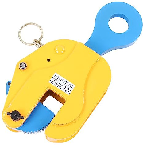 Morsetto per Sollevamento Piastre Verticali Morsetto per Piastre per Carico di Lavoro, Morsetto per Carico Elevato 3T 6614 Libbre con Apertura Ganascia da 0-1,4 Pollici, Morsetto