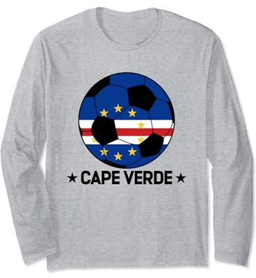 Cape Verde Soccer Team Cape Verde Flag Jersey Football Langarmshirt