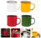 Healeved 4 Uds. Tazas Esmaltadas Vintage Para Acampar Tazas De Agua Tazas De Leche Y Café Para Acampar